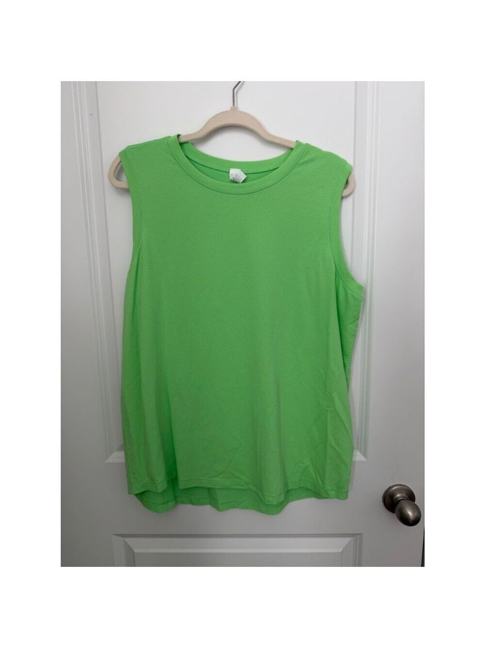 DSG Women's XXL Neon Green Muscle Tank Athletic Workout Sleeveless Top